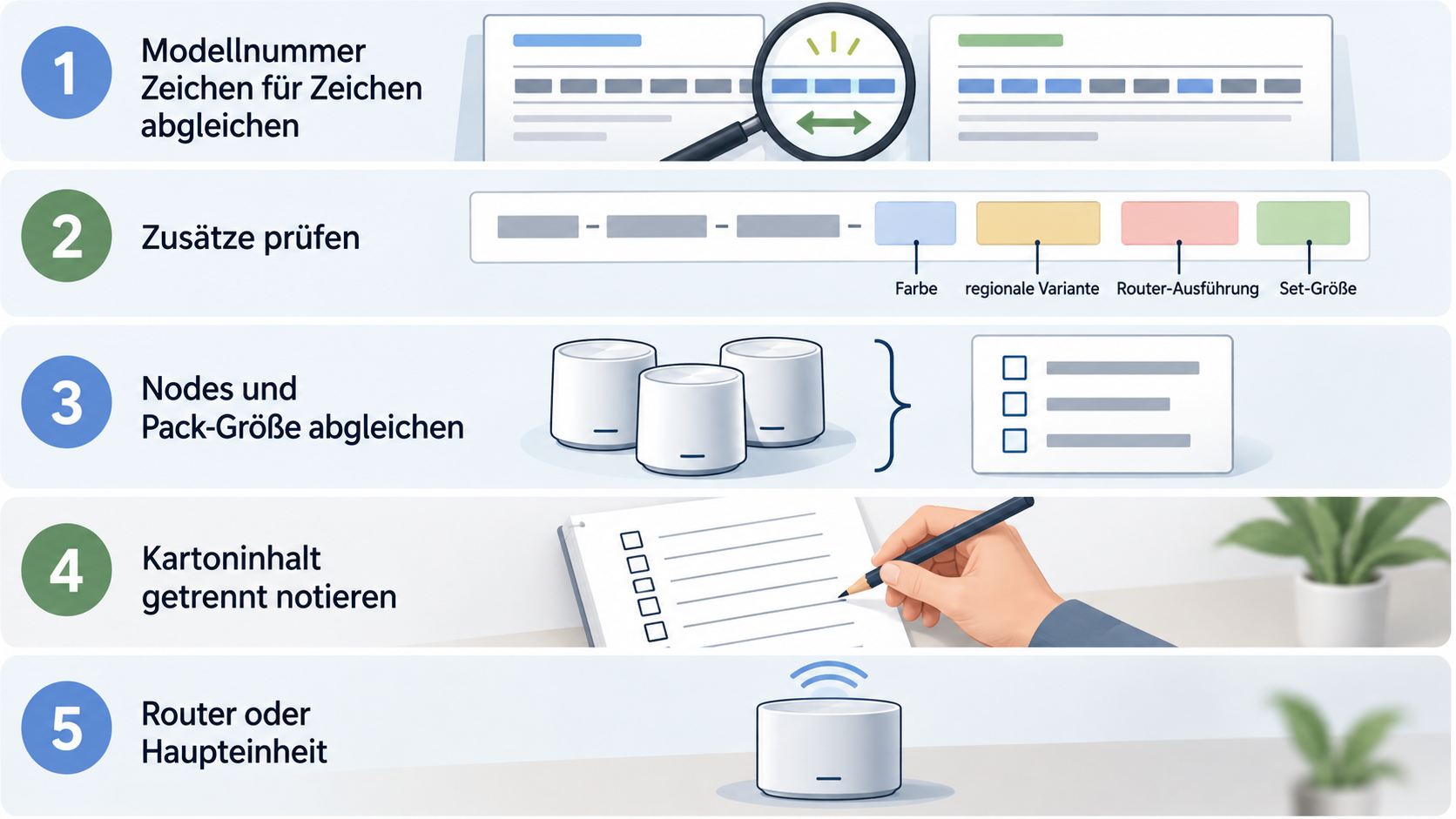 Visually compare the two stated Netgear pack configurations using only their model names and pack sizes.